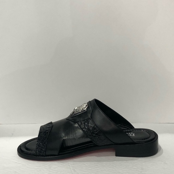 Fennix Italy sandal black leather calf/alligator - Picture 3 of 5